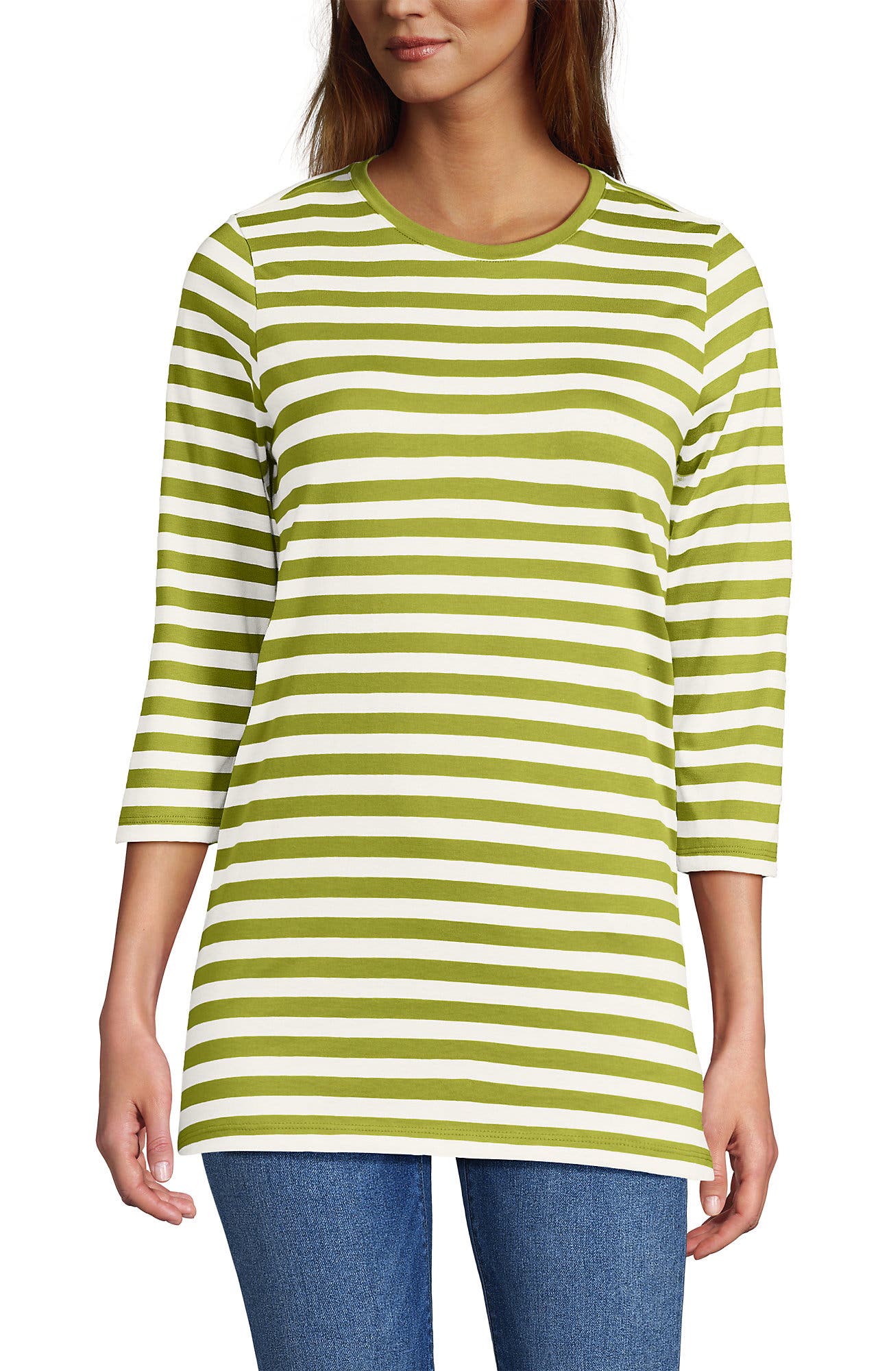 selected Vintage Lime Even Stripe