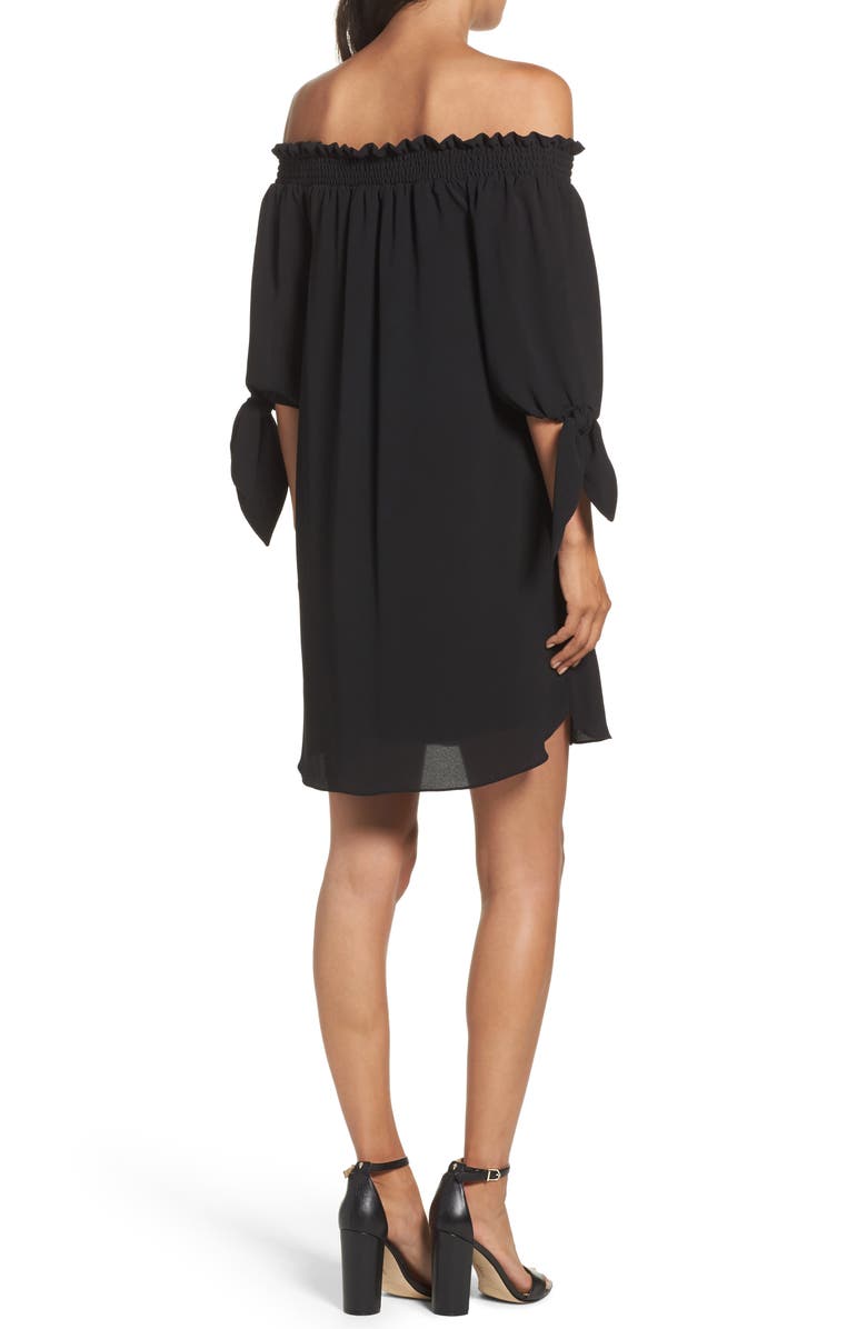Vince Camuto Stretch Crepe Shift Dress, Alternate, color,