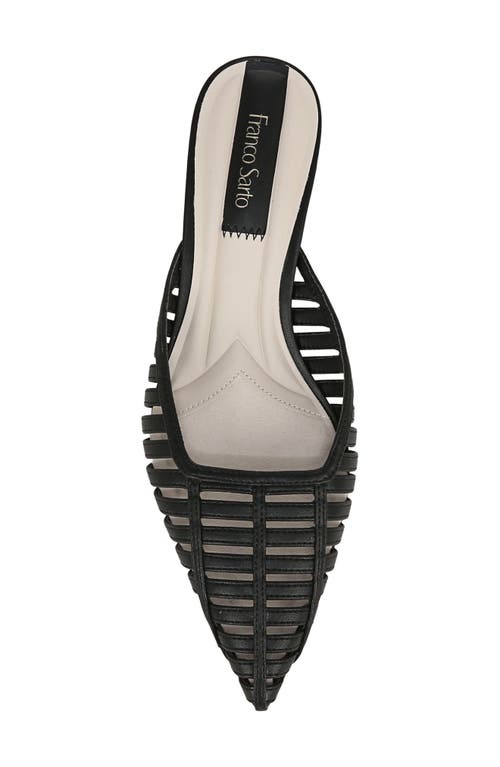 Franco Sarto Women's Marlina Fisherman Pointed Toe Kitten Heel Mules In Black