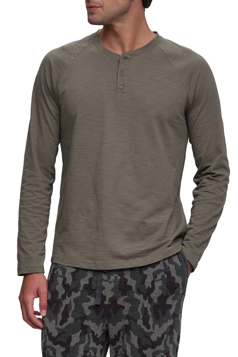 Slub Jersey Henley, Main, color, KHAKI GREEN