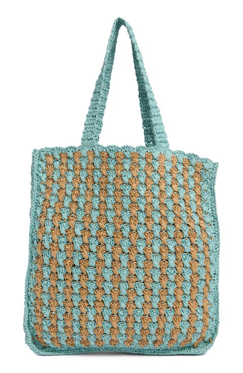 Two-Tone Crochet Tote Bag
