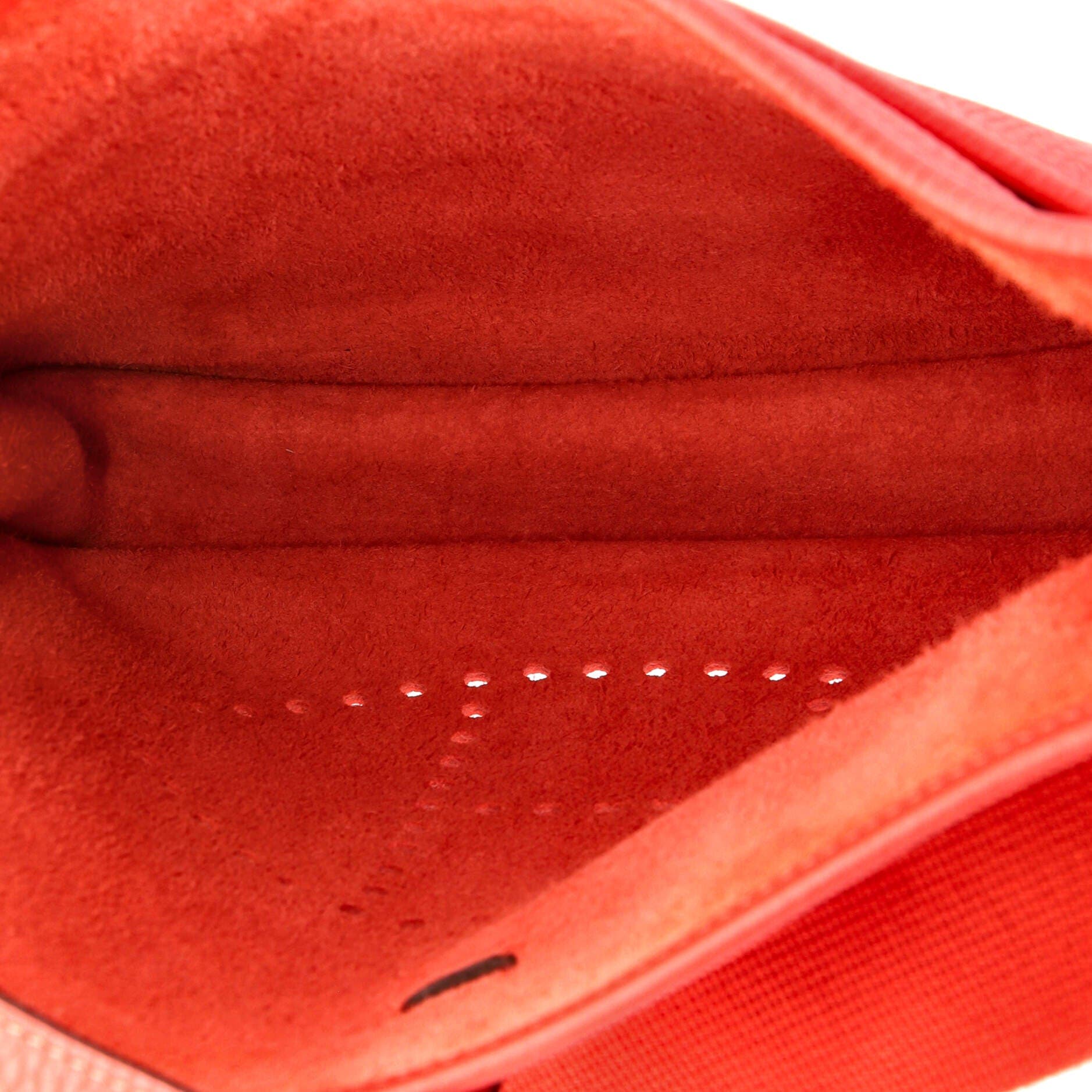 Pre-Owned Hermes Evelyne Bag Gen III Clemence PM, Alternate, color, Rouge Pivoine