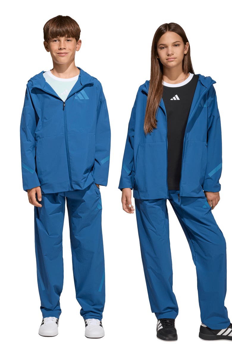 adidas Originals Kids' Z-N-E Woven Travel Pants, Alternate, color, Dusky Petrol/ Dusky Ink