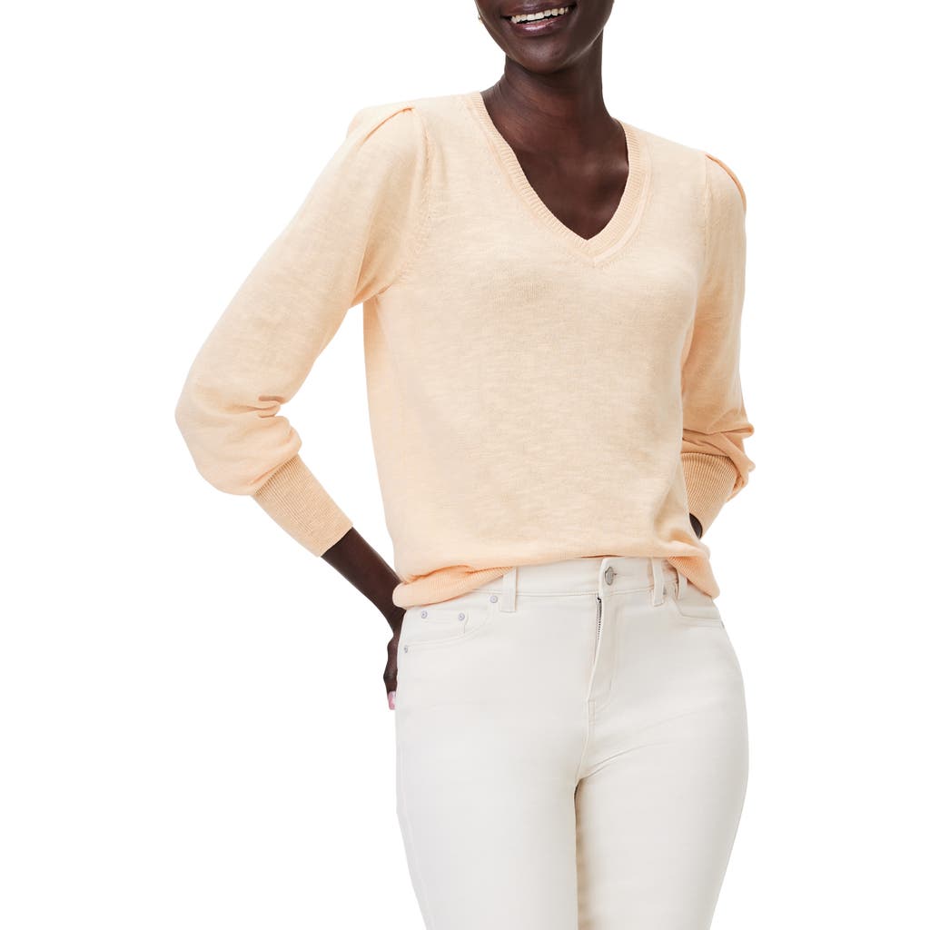 Nic + Zoe Slub Cotton Blend Sweater In Melon Pop