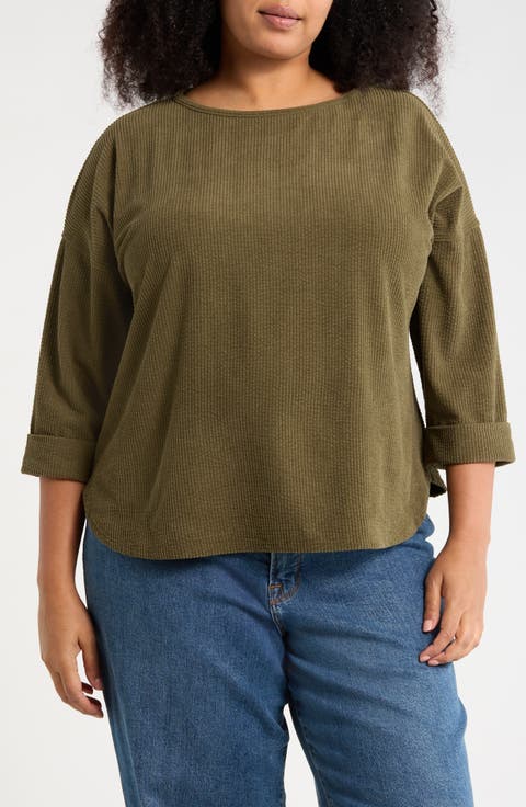 Corduroy Knit Top (Plus)