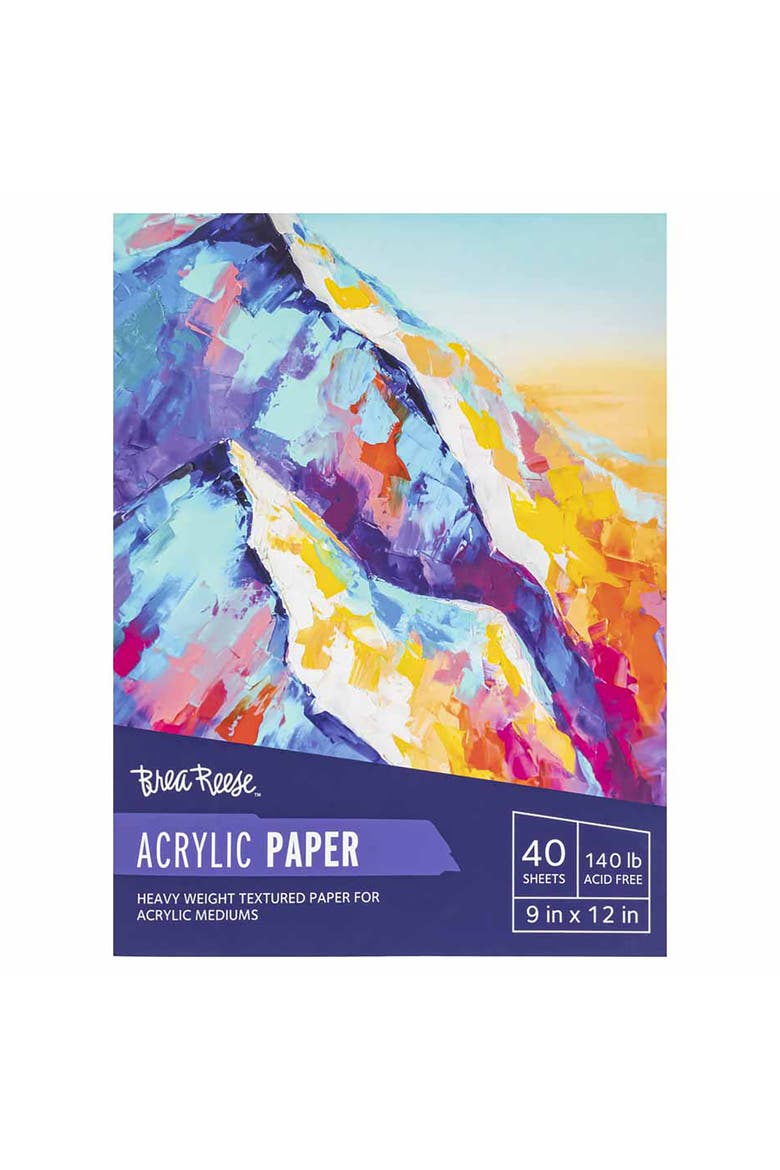 Acrylic Paper Pad 40 Sheets 9X12", 130 Lb, Main, color, Multicolored