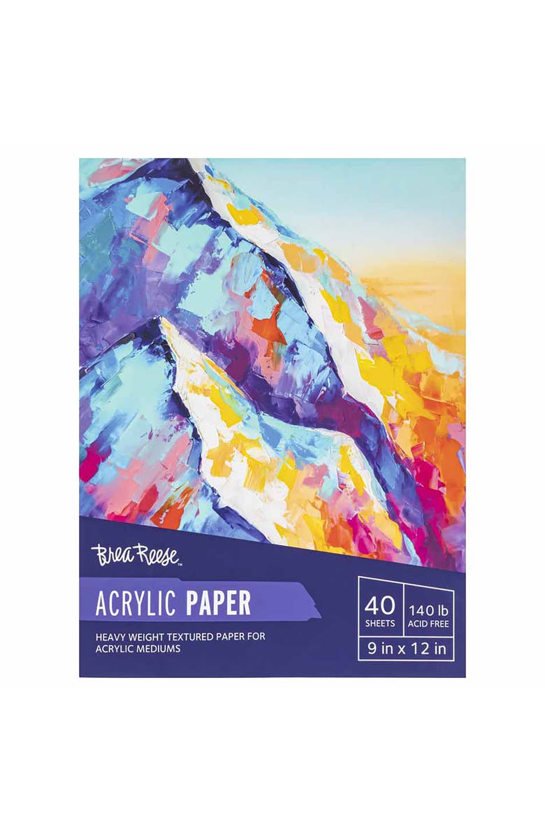 Brea Reese Acrylic Paper Pad 40 Sheets 9X12", 130 Lb, Main, color, 