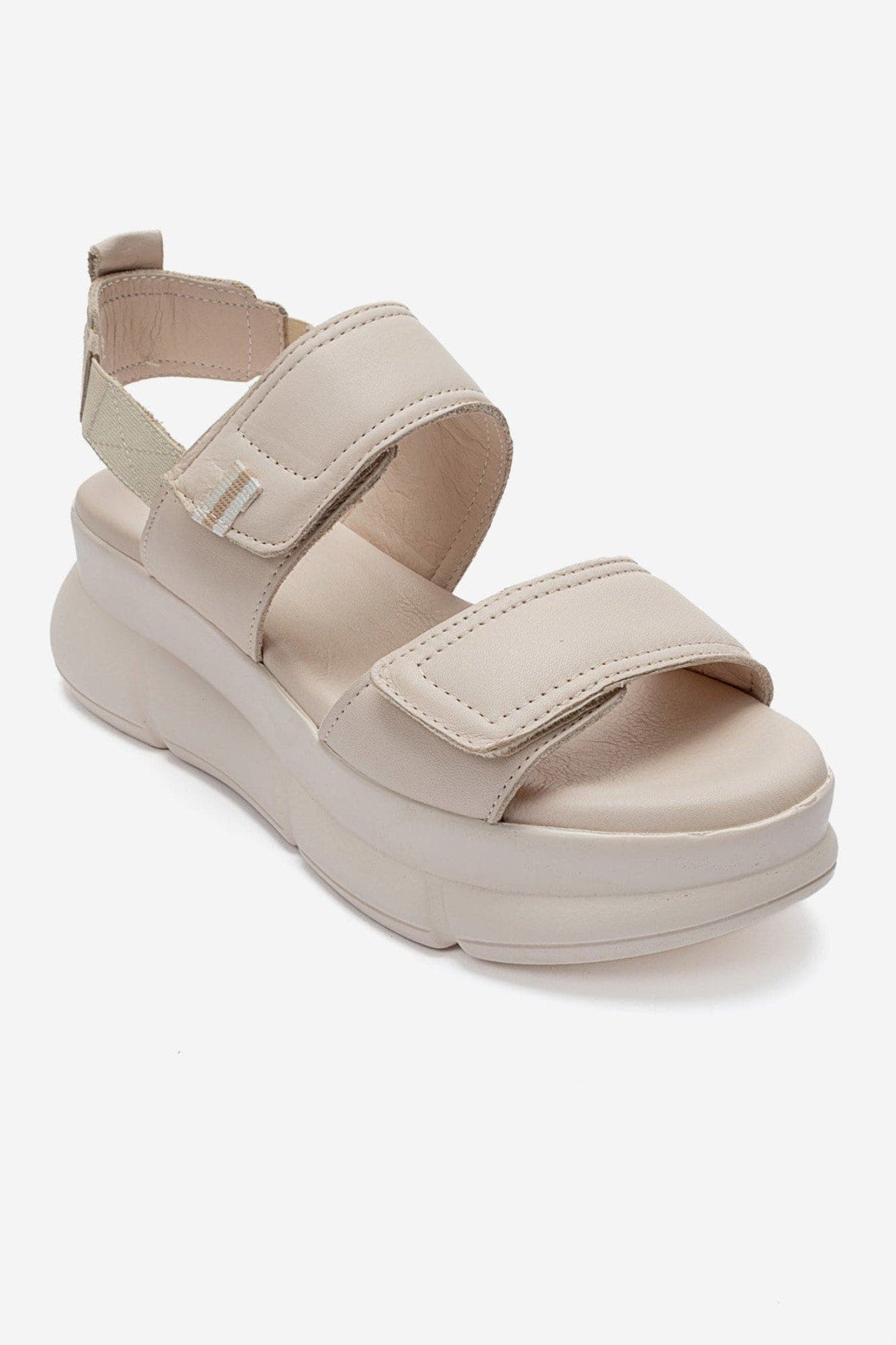 Heleste Leather Platform Sandal, Alternate, color, Cream