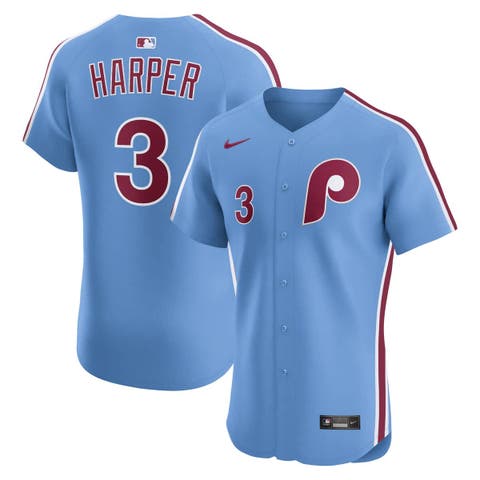 Men's Nike Bryce Harper Light Blue Philadelphia Phillies Alternate Elite Jersey