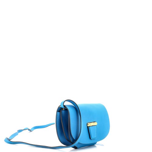 Pre-owned Hermes Hermes Convoyeur Crossbody Bag Evercolor Mini In Blue