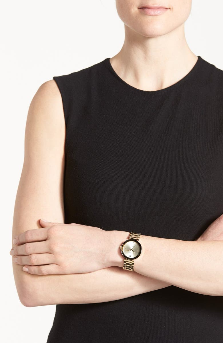 Anne Klein Mirror Bezel Bracelet Watch, 32mm, Alternate, color, 