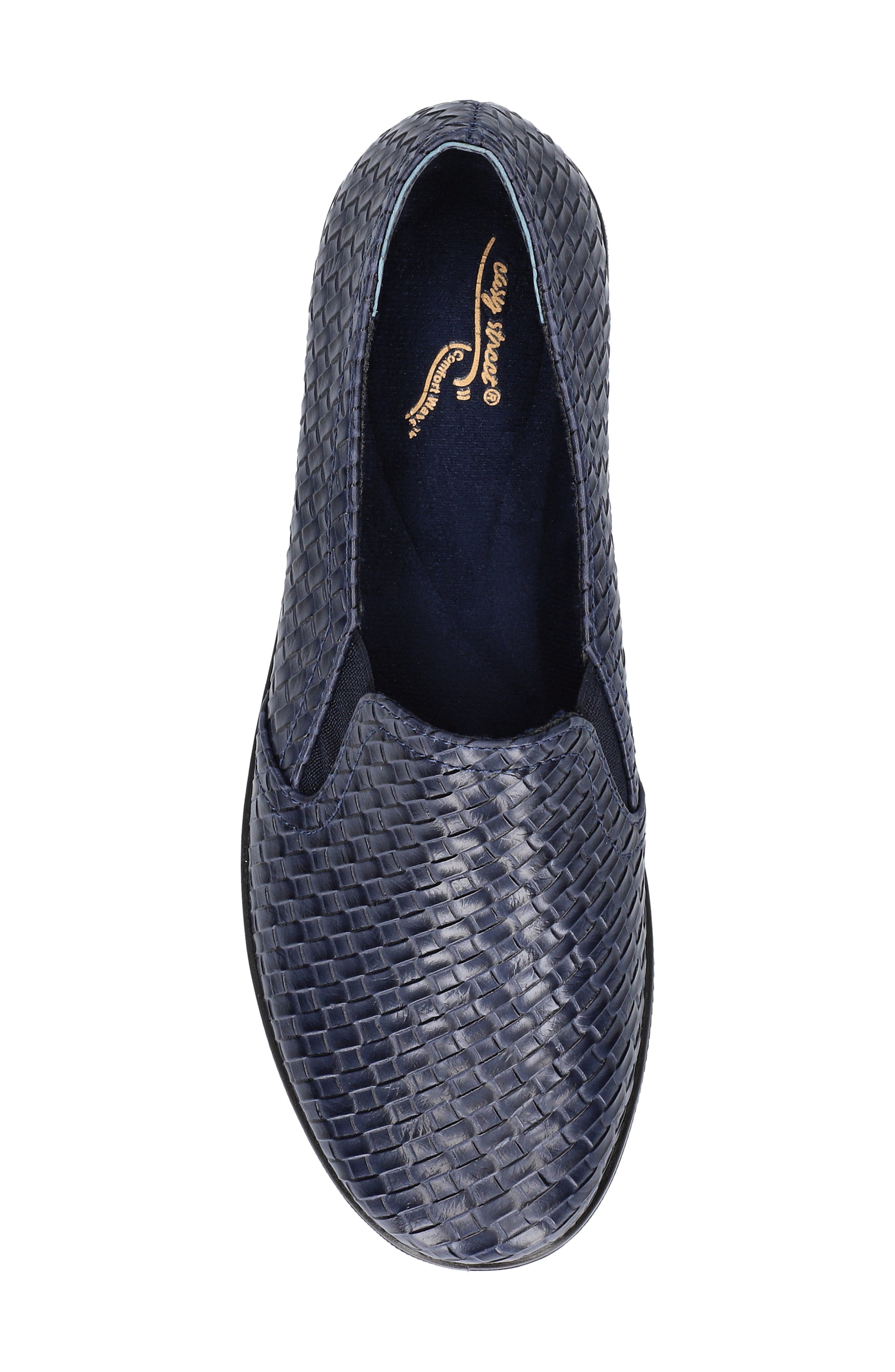 EASY STREET Eternity Textured Slip-On, Alternate, color, Navy Woven