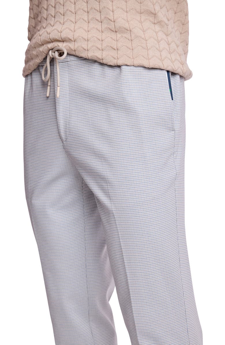 PAISLEY & GRAY Chester Slim Fit Drawstring Pants, Alternate, color, Steel Puddle Knit Houndstooth