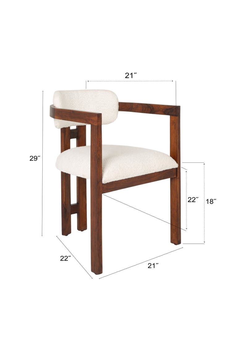 Dining Chair with Upholstered Seat, Alternate, color, Natural