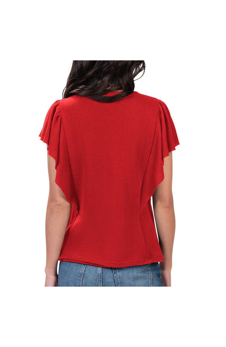 G-III 4HER BY CARL BANKS Women's G-III 4Her by Carl Banks Red Los Angeles Angels Crowd Wave T-Shirt, Alternate, color, Red