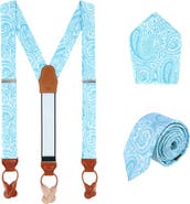 Trafalgar Sobee Paisley Brace Necktie & Pocket Square