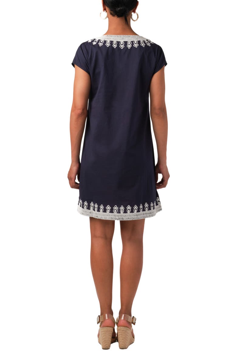 Calypso St. Barth Rowena Dress, Alternate, color, Navy/White