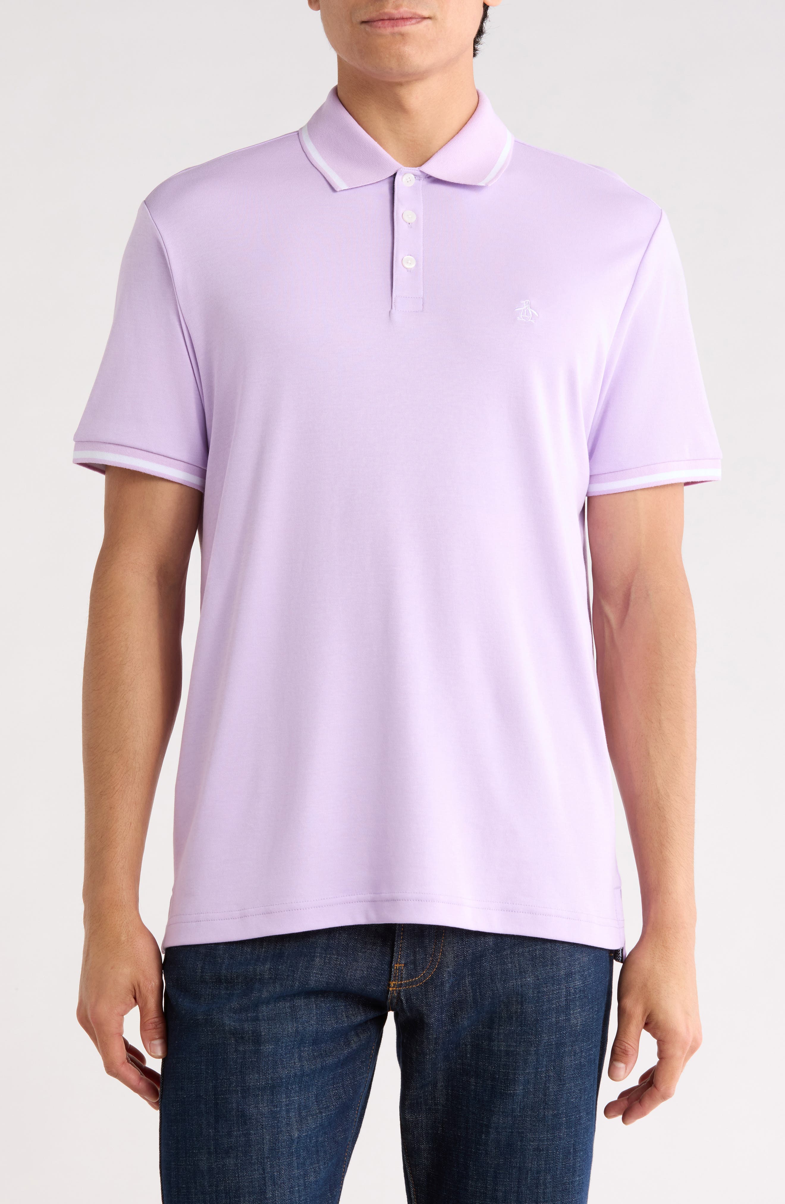 Original Penguin Tipped Cotton Interlock Polo