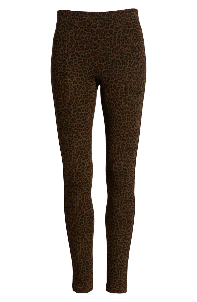 BLANKNYC Leopard Print Pull-On Skinny Pants, Alternate, color, 