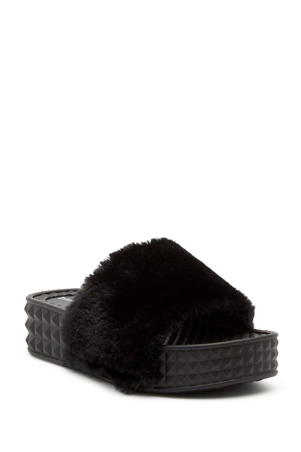 Dirty Laundry Sonny Faux Fur Slide Sandal, Main, color, 