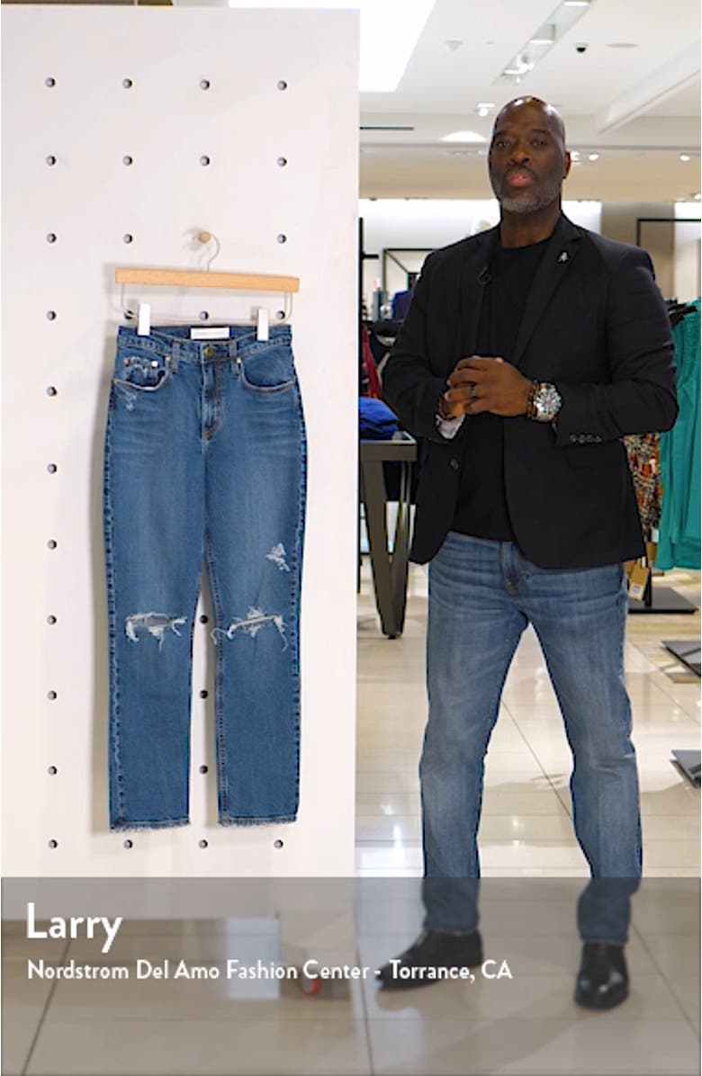 True High Waist Ripped Slim Ankle Jeans, sales video thumbnail