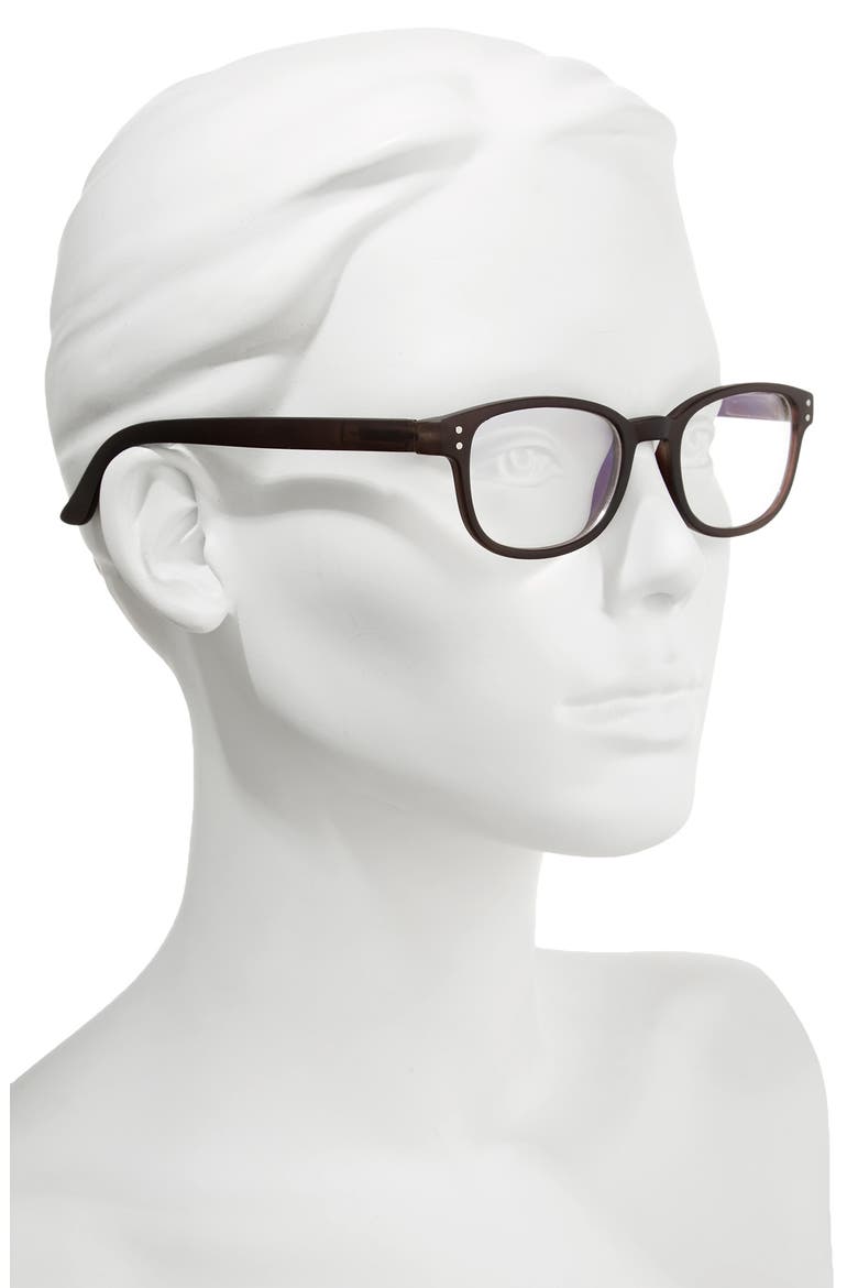 ColorSpex® 50mm Blue Light Blocking Reading Glasses, Alternate, color, BLACK