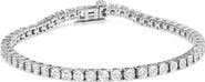 Haus of Brilliance Silver 1.0 Cttw Rustic Diamond Tennis Bracelet