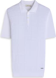 Bugatchi Textured Grid Polo Sweater
