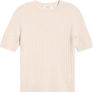Nordstrom Cashmere Mini Cable Sweater Tee