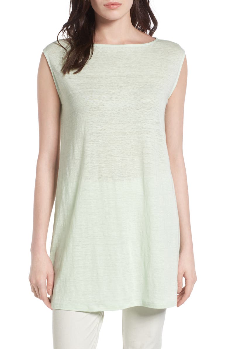 Eileen Fisher Organic Linen Tunic, Main, color, 