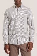 Ted Baker Soren Ted Print Stretch Cotton Dress Shirt