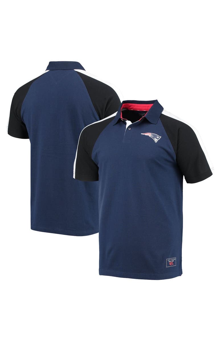 Tommy Hilfiger Men's Tommy Hilfiger Navy/White New England Patriots Holden Raglan Polo, Main, color, 