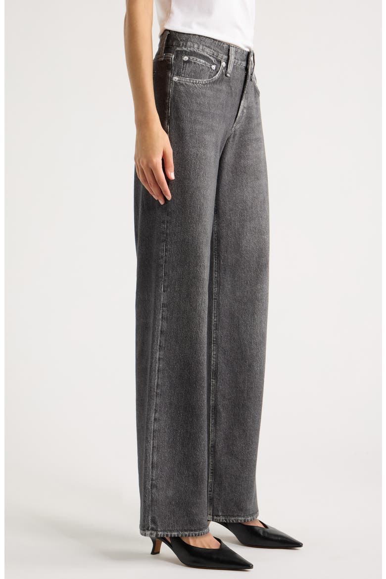 Cam Mid Rise Wide Leg Cotton Terry Sweatpant Jeans, Alternate, color, BARREN