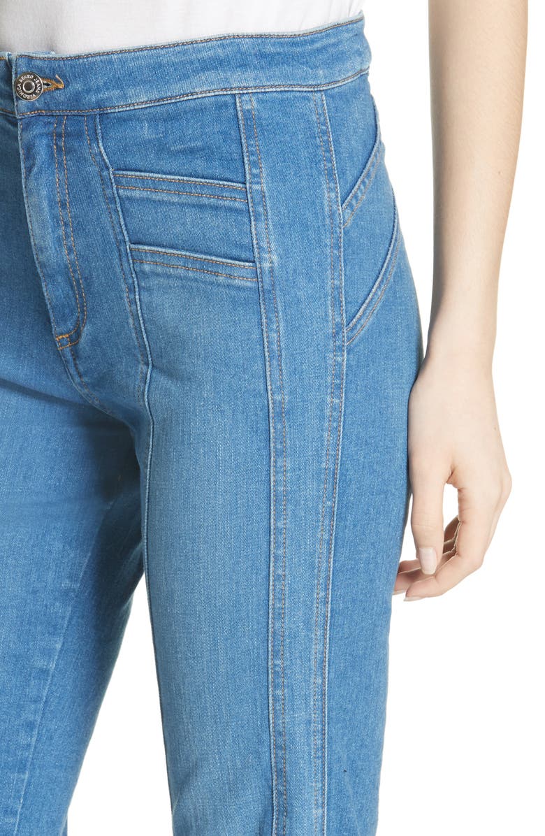 Veronica Beard Farrah Wide Leg Jeans, Alternate, color, 