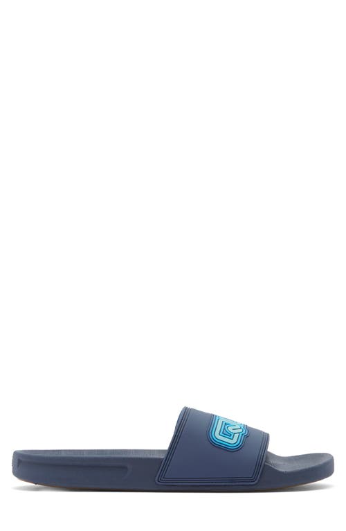Quiksilver Rivi Wordmark Slide Sandal In Blue