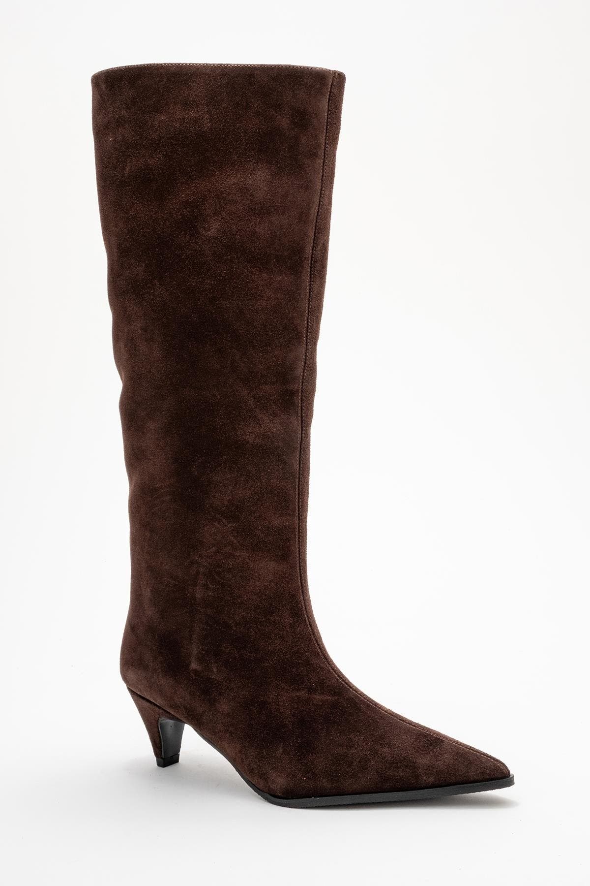 Brown Suede Leather