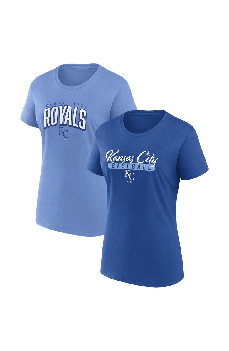FANATICS Women's Fanatics Branded Royal/Light Blue Kansas City Royals Fan T-Shirt Combo Set, Alternate, color,