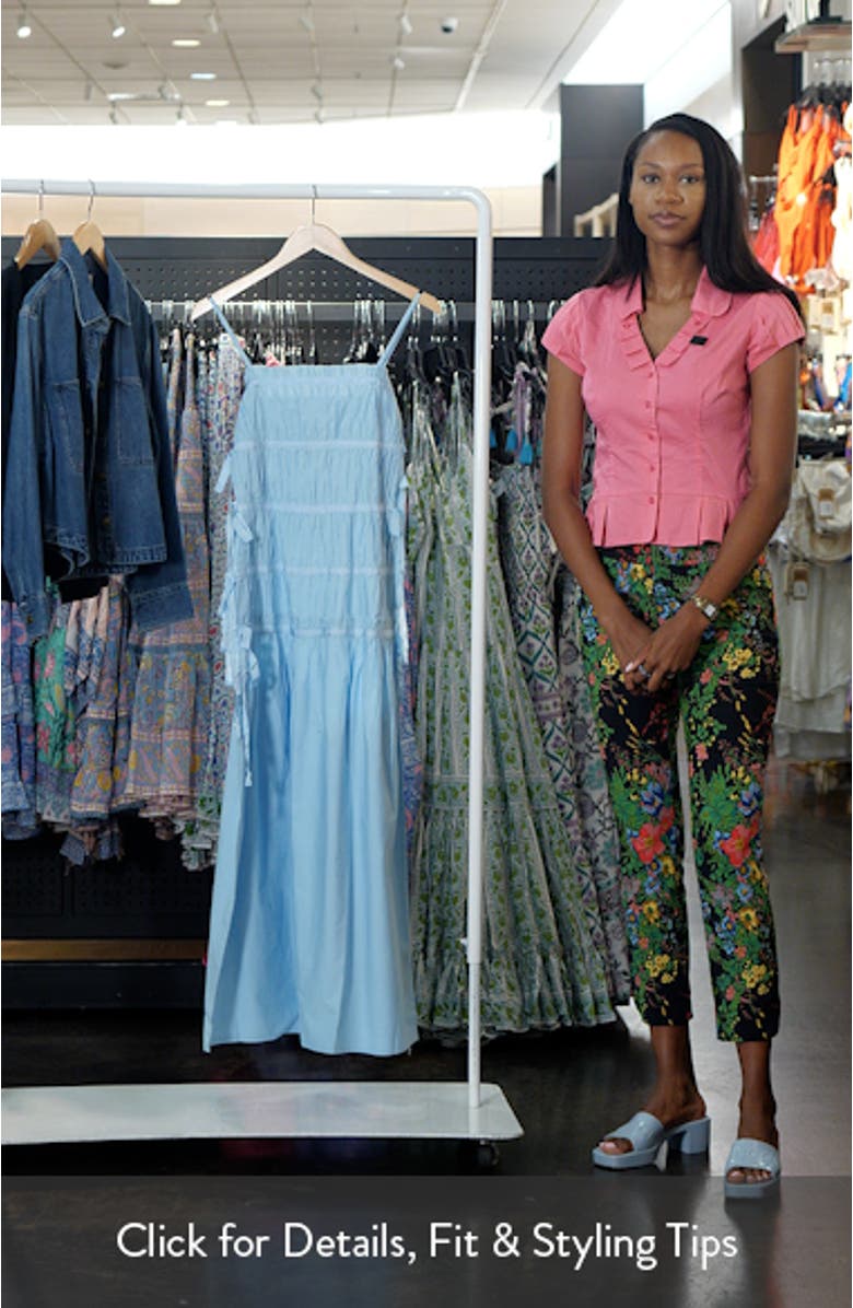 Pleat Detail Cotton Maxi Sundress, sales video thumbnail