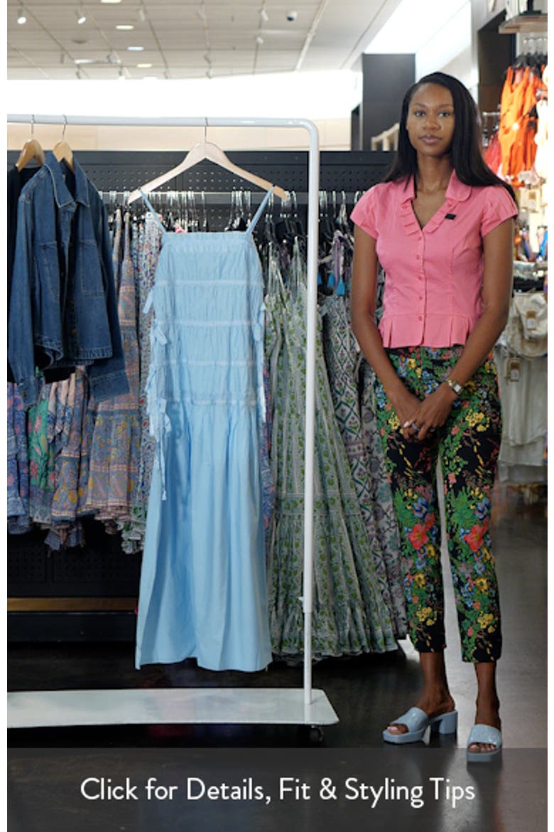 Pleat Detail Cotton Maxi Sundress video