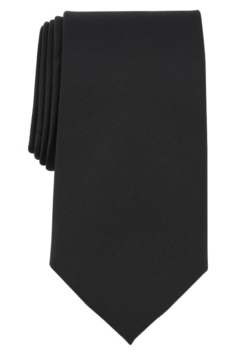 Sapphire Satin Tie, Main, color, BLACK