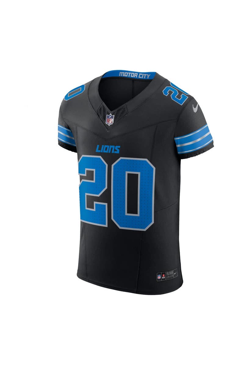 Nike Men's Nike Barry Sanders Black Detroit Lions Retired Player Alternate Vapor F.U.S.E. Elite Jersey, Alternate, color, Black