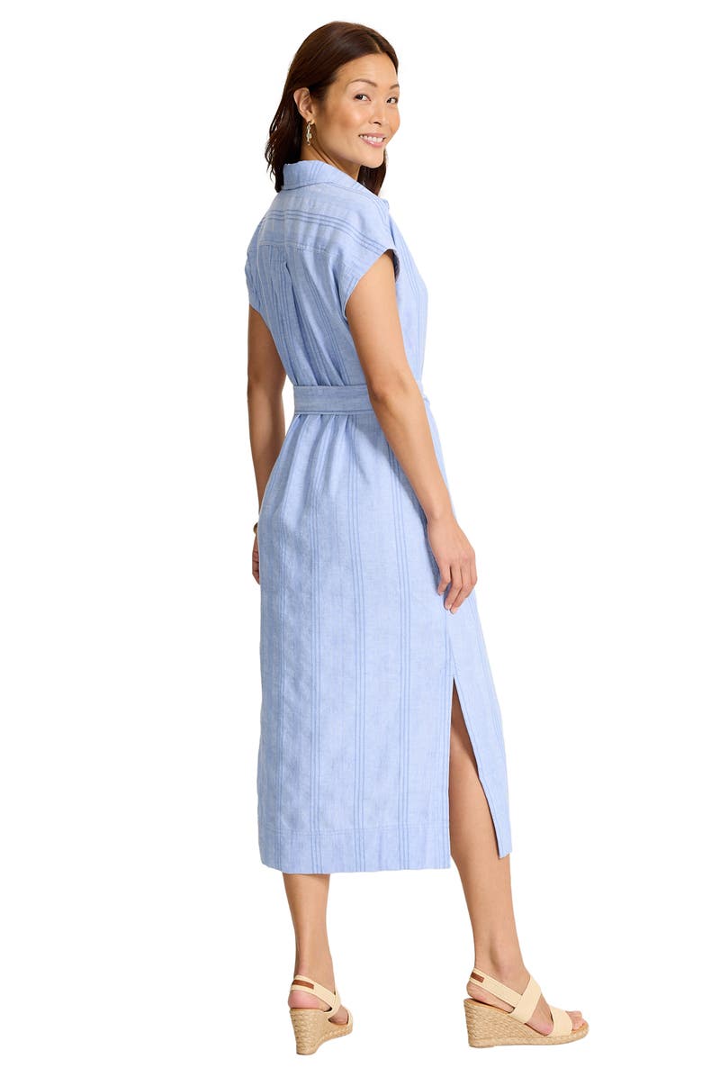 Tommy Bahama Summer Isle Linen & Cotton Midi Shirtdress, Alternate, color, French Blue