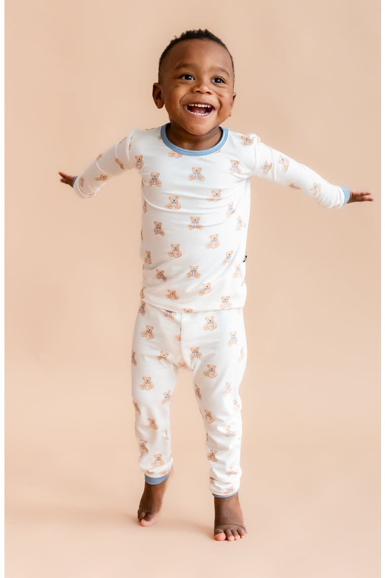 Kids' Fitted Two-Piece Pajamas, Alternate, color, TEDDY BEAR