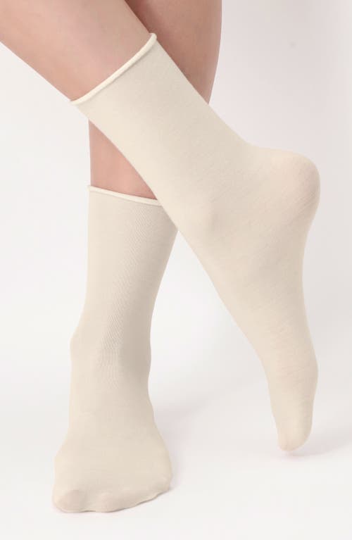Oroblu Nives Wool Blend Crew Socks In Gray