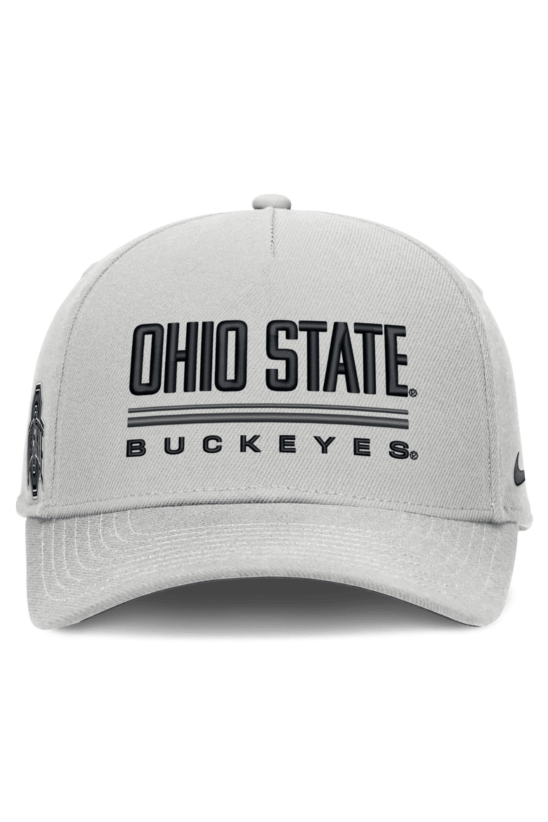 Men's Nike  Gray Ohio State Buckeyes 2026 Sideline Dri-FIT Rise Adjustable Hat, Alternate, color, Gray