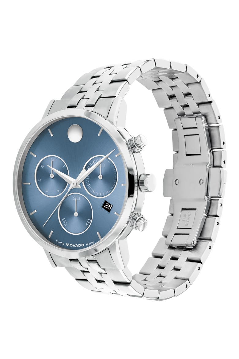 Museum Classic Chronograph Bracelet Watch, 42mm, Alternate, color, BLUE