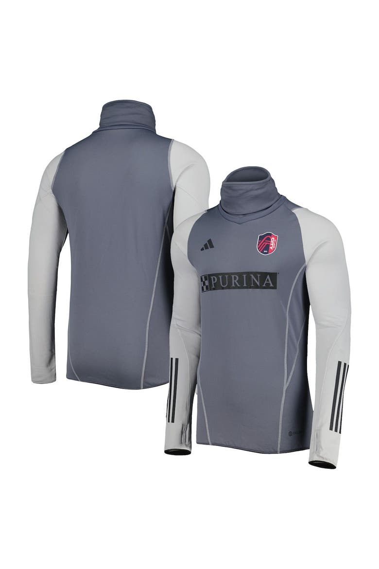 Men's adidas Gray St. Louis City SC Warm Raglan COLD.RDY Top, Main, color, Gray