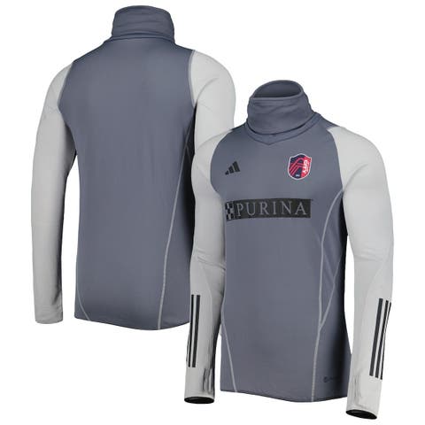 Men's adidas Gray St. Louis City SC Warm Raglan COLD.RDY Top