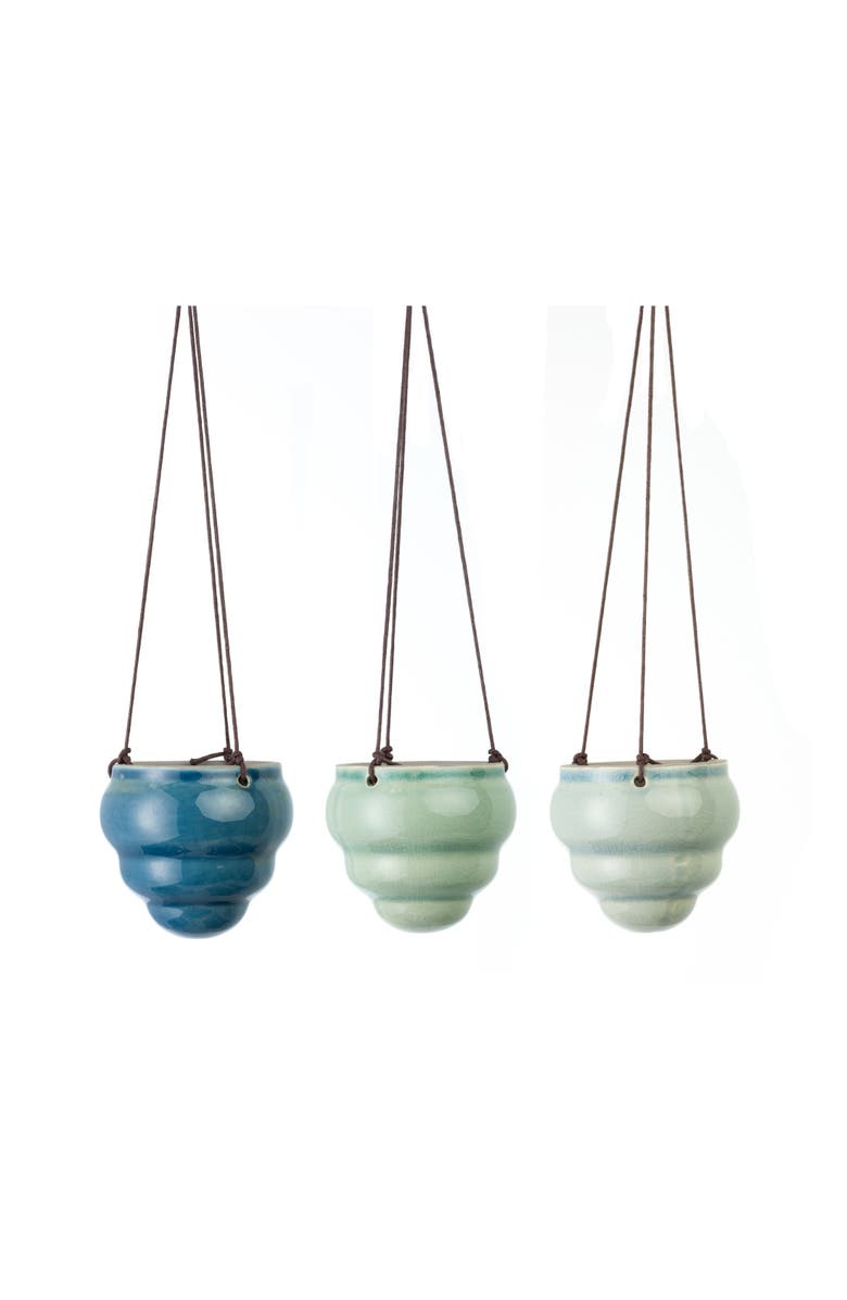 Burgon & Ball Hanging Baby Bombini Trio Vases, Main, color, Stone