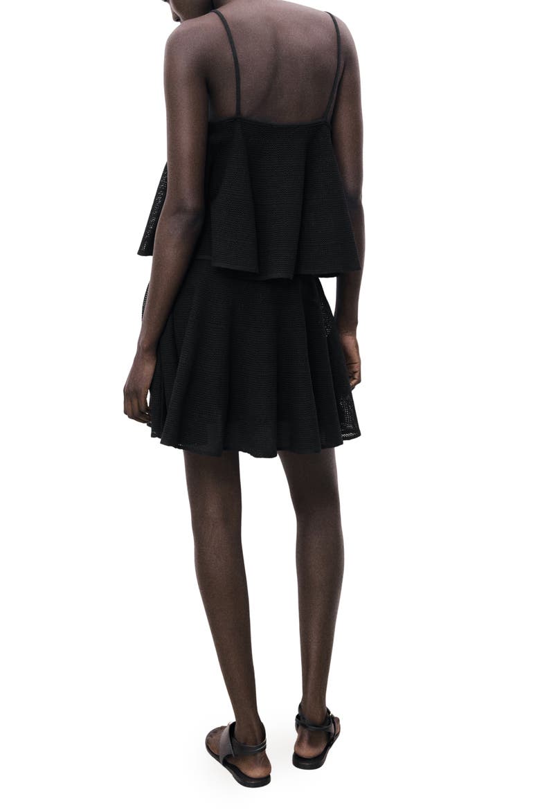 Ruffle Knit Minidress, Alternate, color, BLACK